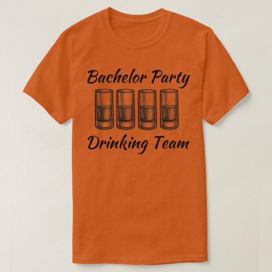 Bruiloft Feest Drank Team 7 T-shirt (Design voorkant)