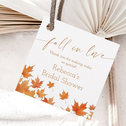 Bruiloft Feest 'Fall in Love' Bedankjes Labels