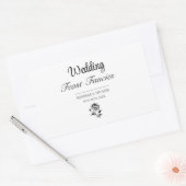 Bruiloft Feest Fancy Pioen Bloemen Waterverf Rechthoekige Sticker (Envelop)