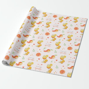 Bruiloft Feest Liefde Op De Eerste Spritz Citrus A Cadeaupapier