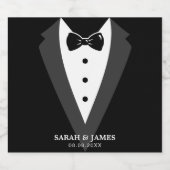 Bruiloft feest mousserende wijn fles sparkling wijnetiket (Enkel label)