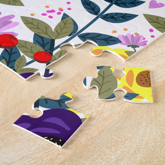 Bruiloft Feest Oude Bloemen Legpuzzel (Zijkant)