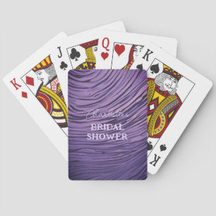 Bruiloft Feest Paarse Zijdeglans Satijn Poker Pokerkaarten