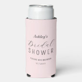 Bruiloft Feest Roze Chic Minimalistisch  (Seltzer Voorkant)