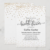Bruiloft Feest Scriptuur Gouden Confetti Kaart (Voorkant / Achterkant)