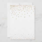 Bruiloft Feest Scriptuur Gouden Confetti Kaart (Achterkant)
