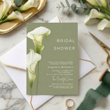 Bruiloft Feest Uitnodiging "Delicate Calla Lilies"