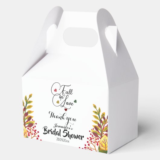 Bruiloft Feest: Verliefd Worden Script Bedankdoosjes (Voorkant)