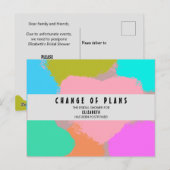 Bruiloft Feest Wijziging van de plannen Harten Briefkaart (Voorkant / Achterkant)