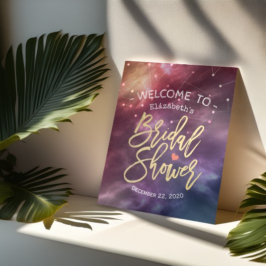 Bruiloft Feestelijke Welkom Galaxy Nevel Sterrenbe Poster