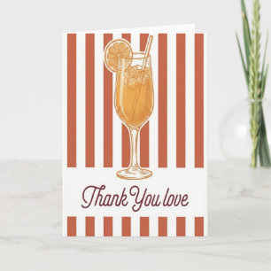 Bruiloft Feestje Bedankt Liefde Cocktail Chic Kaart