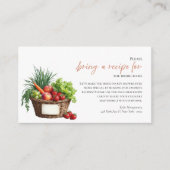 Bruiloft Feestje Recept Verzoek Fresh Off The Mark Informatiekaartje (Voorkant)