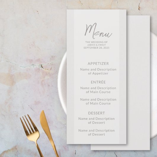 Bruiloft Flat Menu