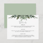 Bruiloft Foliage Blad Details Enclosure Kaart (Voorkant / Achterkant)