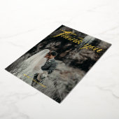 Bruiloft folie bedankkaart uitnodiging (Gedraaid)