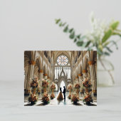 bruiloft folie uitnodiging briefkaart (Staand Voorkant)