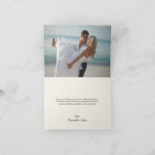 Bruiloft foto 2 Afbeelding strand thema Bedankkaart (Binnen)