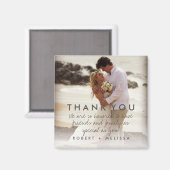 Bruiloft foto dank u bericht gunst magneet (Voorkant / Achterkant)
