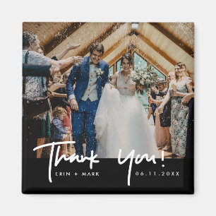 Bruiloft foto dank u gunst magneet