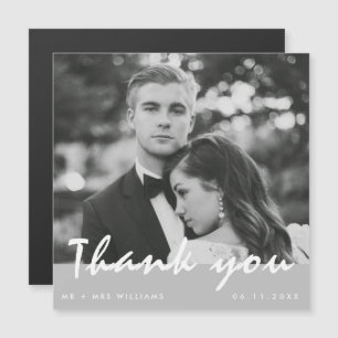 Bruiloft foto dank u magneet