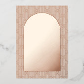 Bruiloft foto geometrisch folie uitnodiging (Voorkant)