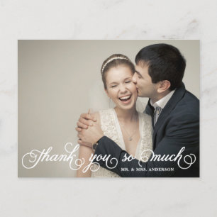  bruiloft foto Hartelijk dank Briefkaart