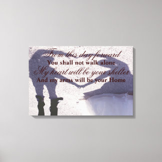 Bruiloft foto lijst canvas afdruk