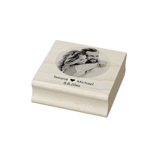 Bruiloft foto opslaan van de datum 	rubberstempel (Stempel)