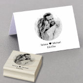 Bruiloft foto opslaan van de datum rubberstempel