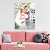 BRUILOFT FOTO schattige hand getekende hart overla Canvas Afdruk (Insitu (Woonkamer))