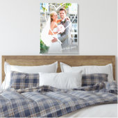 BRUILOFT FOTO schattige hand getekende hart overla Canvas Afdruk (Insitu (Slaapkamer))