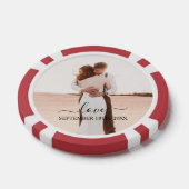 Bruiloft Fotogeheugen Liefde Script Jubileum Favor Poker Chips (Enkel)
