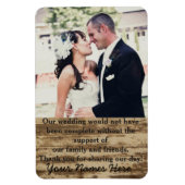 Bruiloft Fotosjabloon Dank u Magnet Magneet (Verticaal)