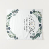 Bruiloft FUTURE MRS Greenery Bridal Shower Achterg Wandkleed (Voorkant (horizontaal))