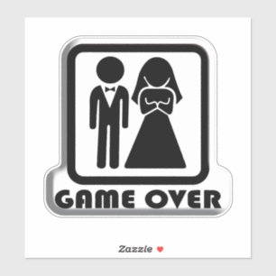 bruiloft - Game Over Sticker