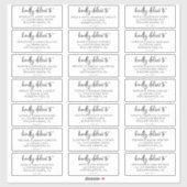 Bruiloft Gast Adres Labels in Landelijk Schrift (Vel)