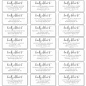 Bruiloft Gast Adres Labels in Landelijk Schrift (Voorkant)