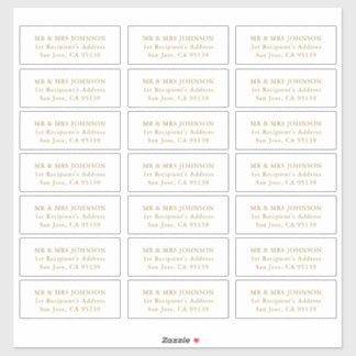  bruiloft gast Adresetiketten Sticker