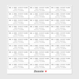 Bruiloft Gast Adresetiketten Sticker