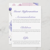 Bruiloft Gast Informatie Kaart Sjabloon (Voorkant / Achterkant)