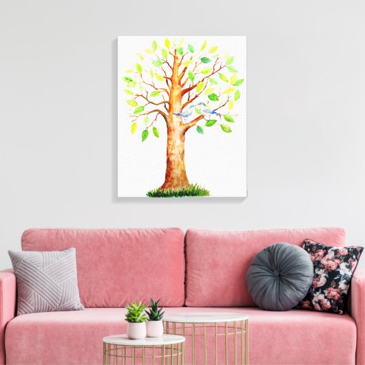 Bruiloft Gast Signing Tree Canvas (Insitu (Woonkamer))