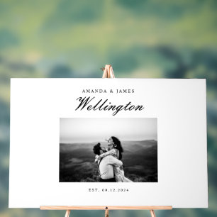 Bruiloft Gastenboek Alternatief Elegante Foto Acryl Bord