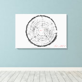 Bruiloft Gastenboek Alternatief - Gedrukt Canvas Afdruk (Insitu (Houten vloer))