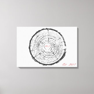 Bruiloft Gastenboek Alternatief - Gedrukt Canvas Afdruk