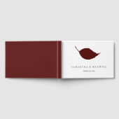 Bruiloft Gastenboek Herfst Bourgondië Leaf (Volledig)