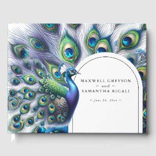 Bruiloft Gastenboek Majestic Peacock