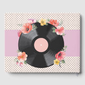 Bruiloft Gastenboek Record Muziek Florals 1950s (Achterkant)