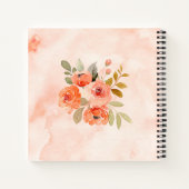 Bruiloft Gastenboek Sinaasappel Waterverf Bloemen Notitieboek (Achterkant)