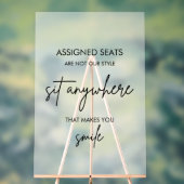 Bruiloft geen toegewezen stoelen, zit overal berij acryl bord (Neutraal)