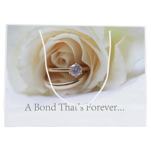 Bruiloft gefeliciteerd geschenk tas large cadeautasje (Achterkant)